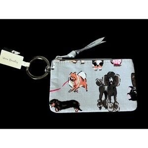 Poodle corgi weenier  Dog Show ID Key FOB Change Purse Vera Bradley NWT wallet